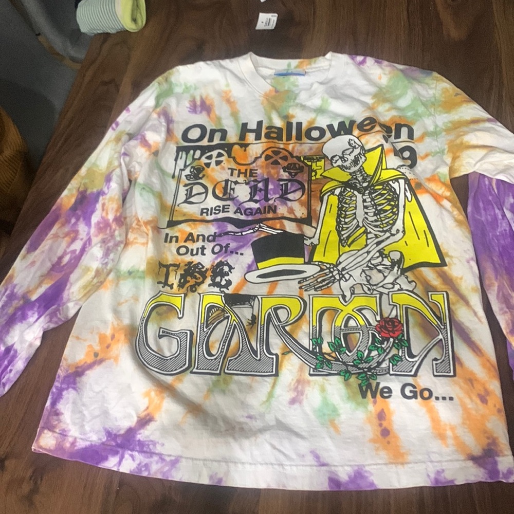 Online Ceramics dead and co New York Halloween tie dye long sleeve tee sz M